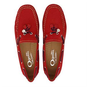 Carl Scarpa Faris Red Leather Loafers